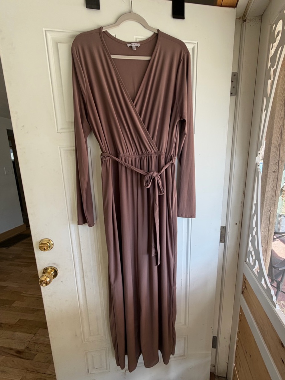 Long Sleeve, flowy, wide leg jumpsuit